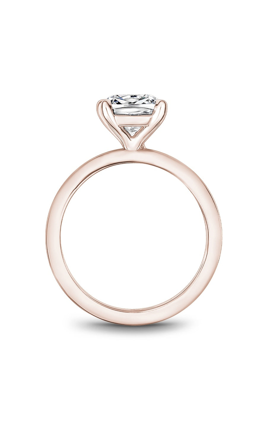 14K Rose Gold Solitaire Cushion Engagement Ring