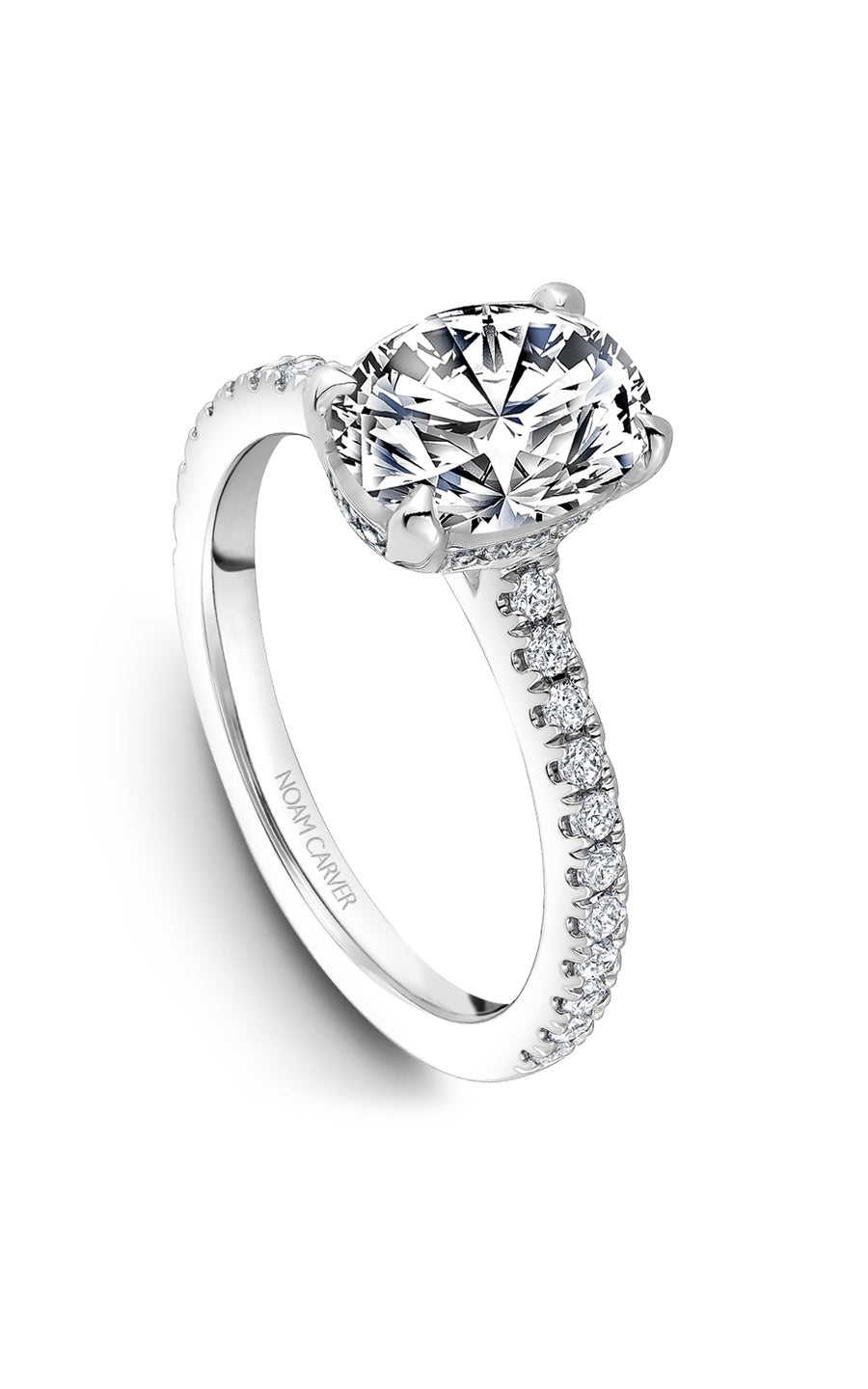 Platinum Sidestone Oval Engagement Ring