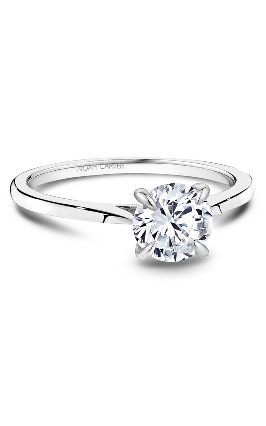 14K White Gold Engagement Ring