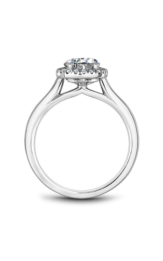 14K White Gold Round Engagement Ring