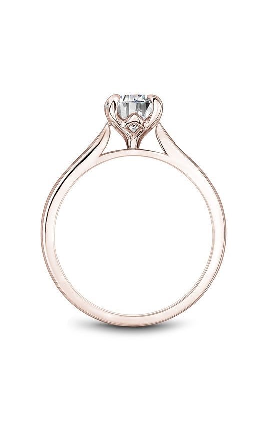 18K Rose Gold Solitaire Round Engagement Ring