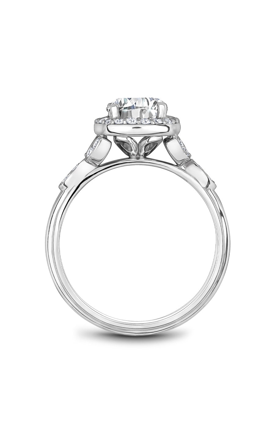 Platinum Halo Round Engagement Ring