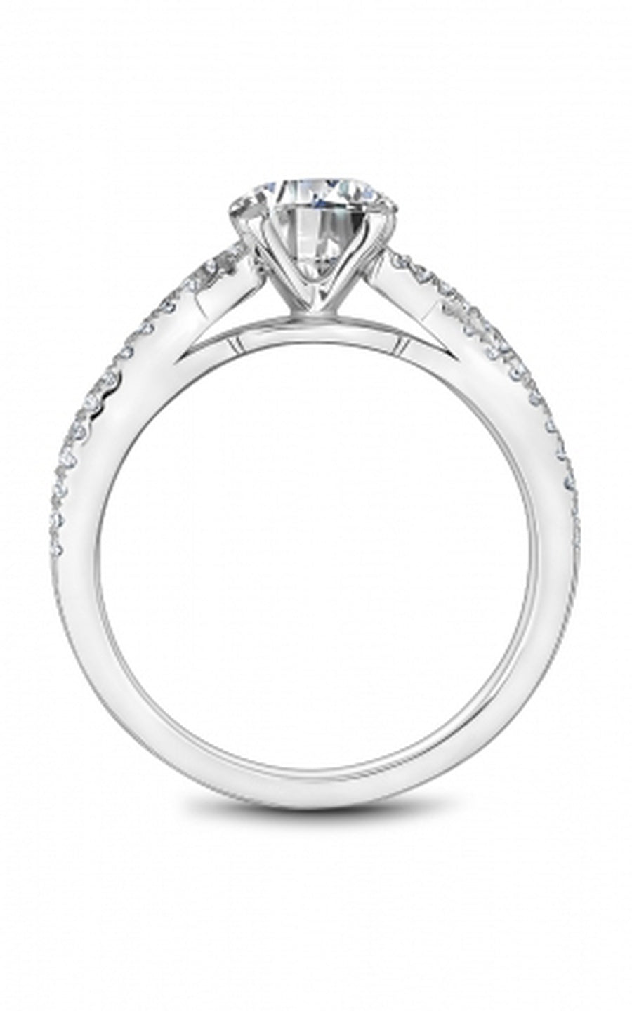 Platinum Sidestone Round Engagement Ring