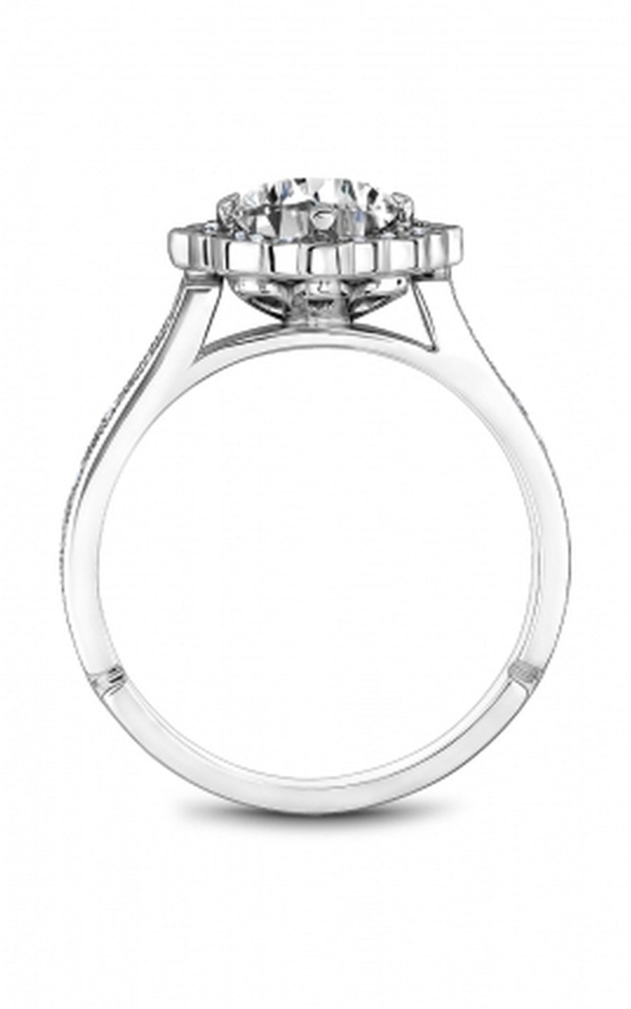 Platinum Halo Round Engagement Ring