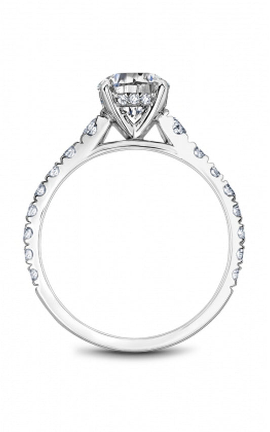 Platinum Sidestone Round Engagement Ring