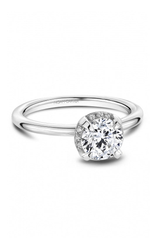 Platinum Halo Round Engagement Ring