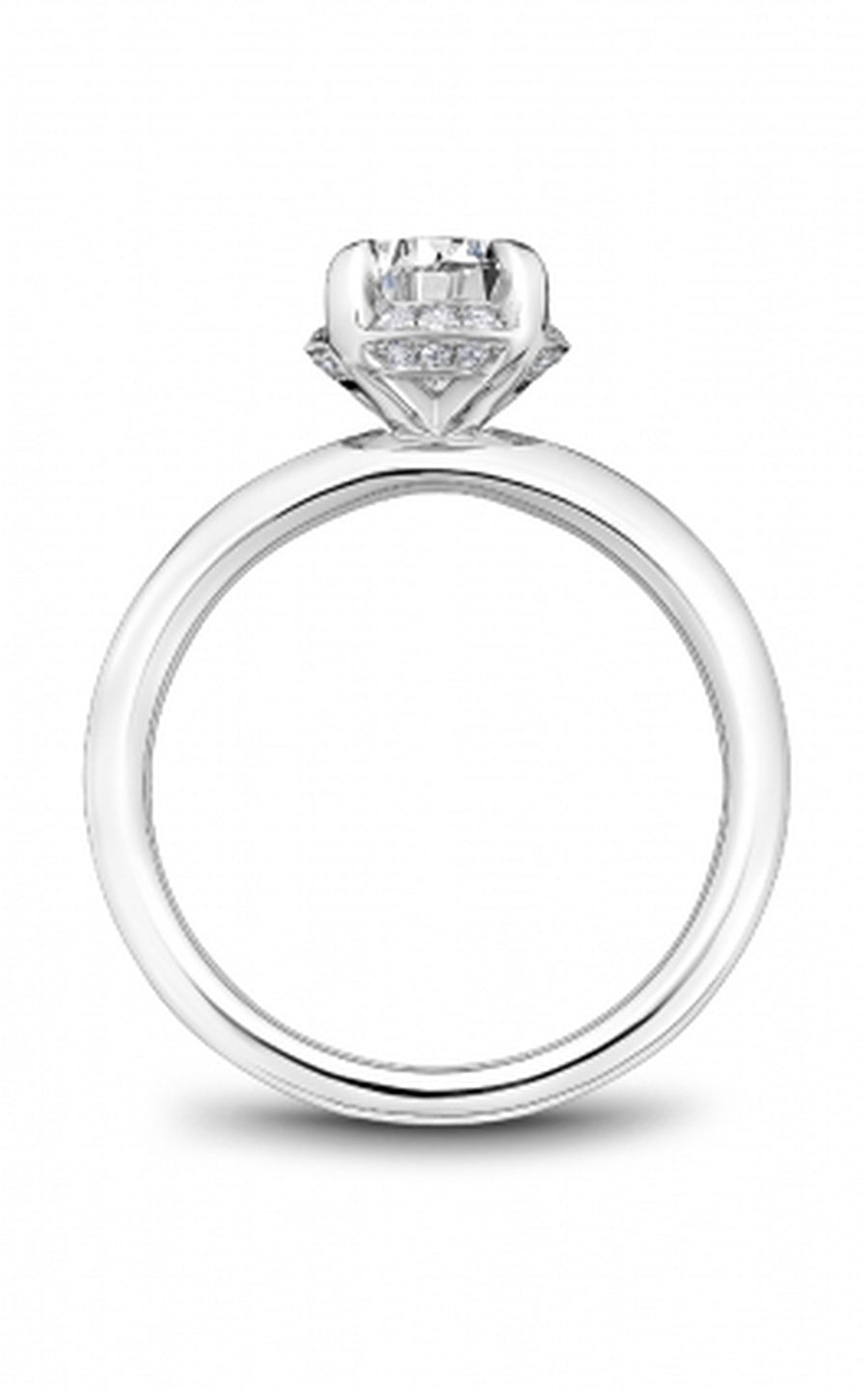 Platinum Halo Round Engagement Ring