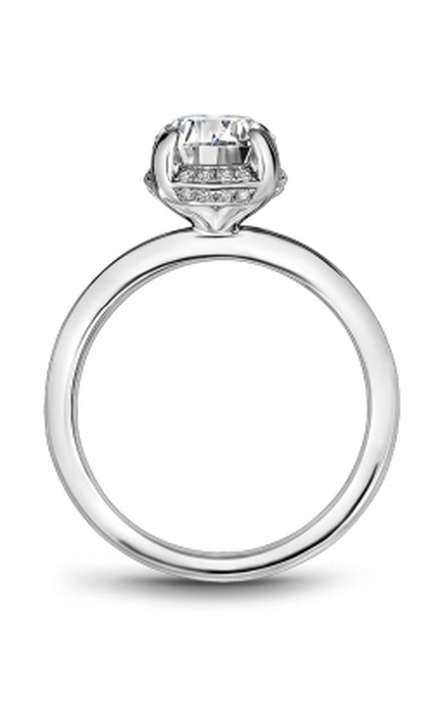 Platinum Halo Oval Engagement Ring