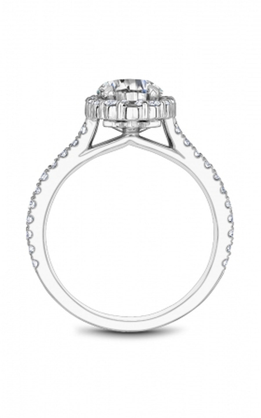 Platinum Halo Round Engagement Ring