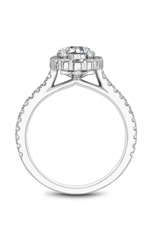 Platinum Halo Round Engagement Ring