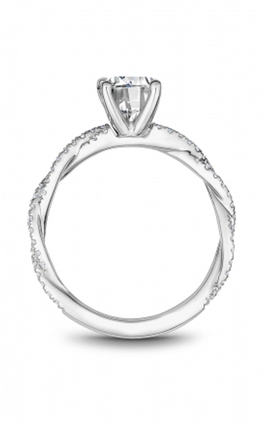 Platinum Sidestone Round Engagement Ring