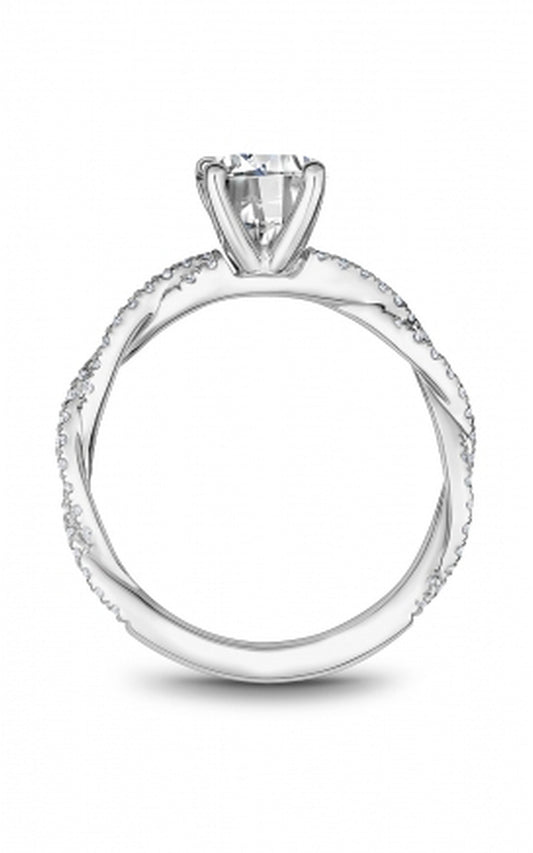Platinum Sidestone Round Engagement Ring