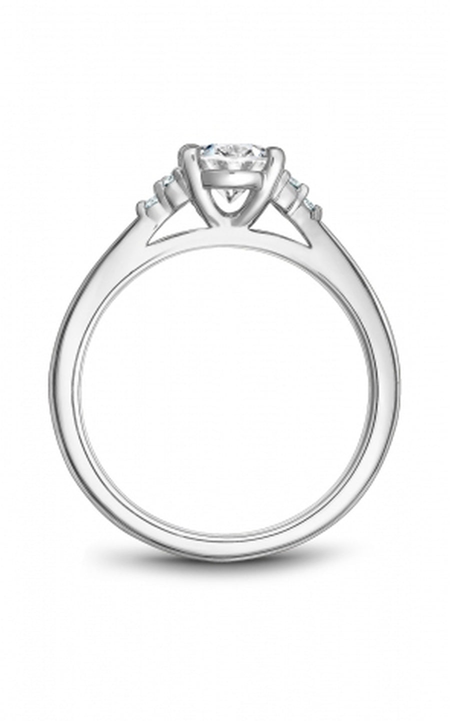 Platinum Sidestone Oval Engagement Ring