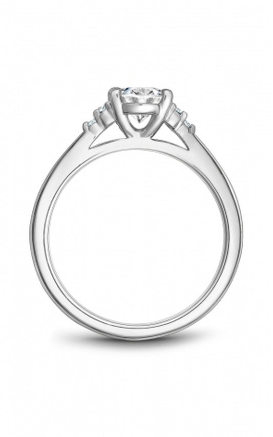 Platinum Sidestone Oval Engagement Ring