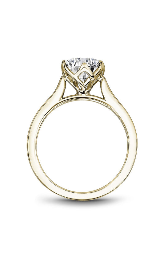 14K Yellow Gold Solitaire Round Engagement Ring