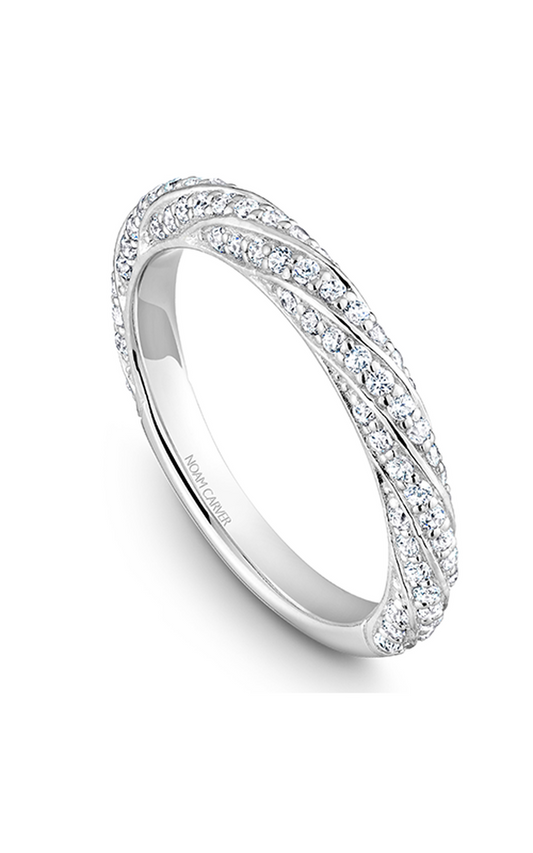 14K White Gold Stackables Round Wedding Band