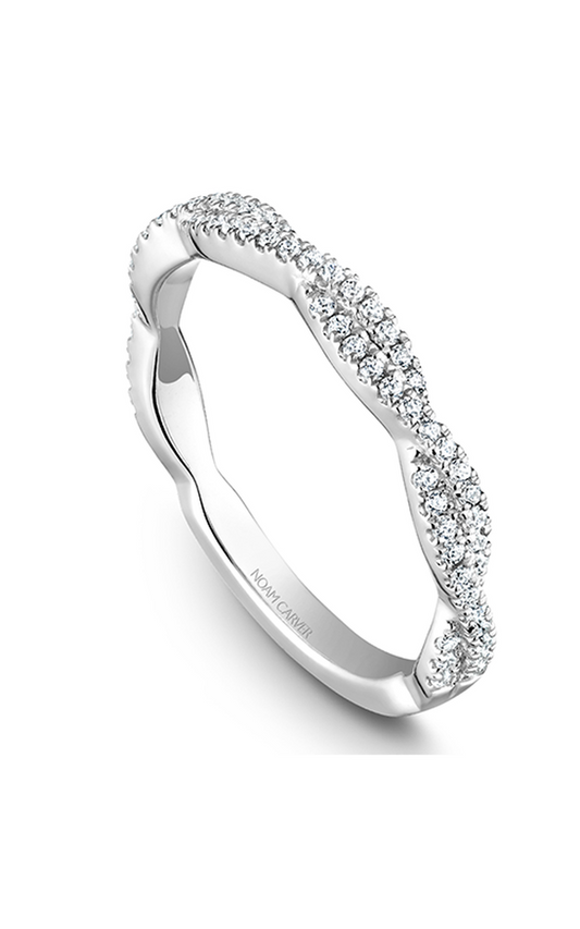 14K White Gold Stackables Round Wedding Band