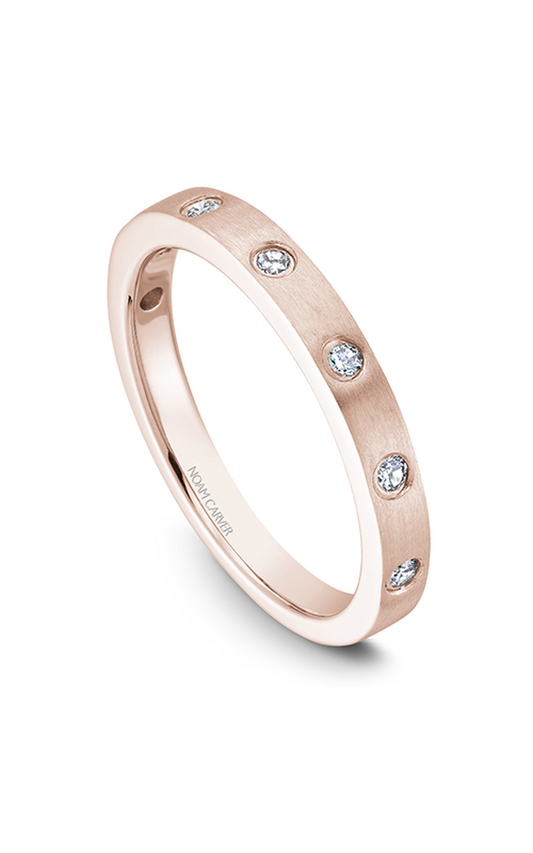 14K Rose Gold Stackables Round Wedding Band