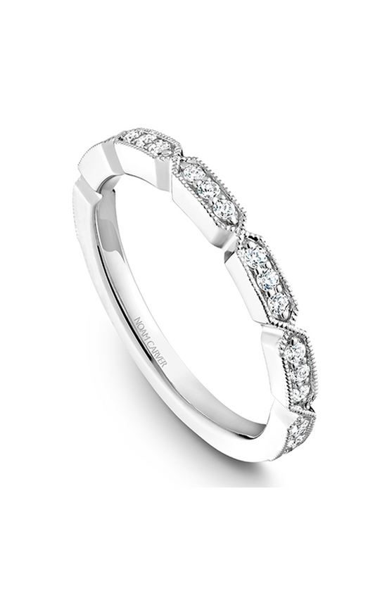 14K White Gold Stackables Round Wedding Band