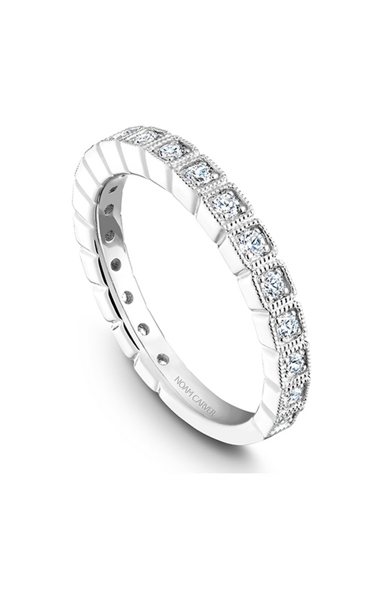 14K White Gold Stackables Round Wedding Band
