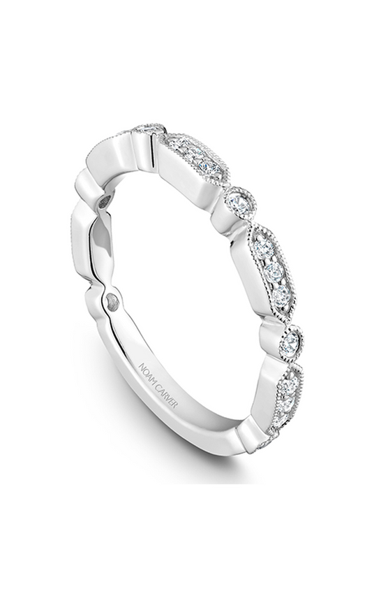 14K White Gold Stackables Round Wedding Band