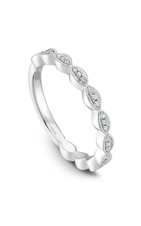 14K White Gold Stackables Round Wedding Band
