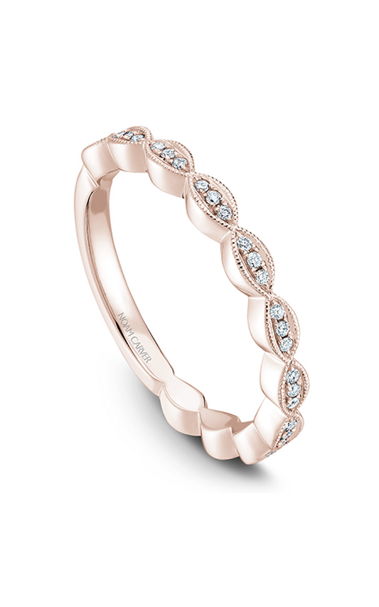 14K Rose Gold Stackables Round Wedding Band