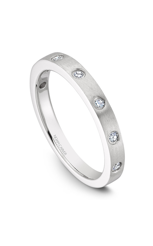 14K White Gold Stackables Round Wedding Band