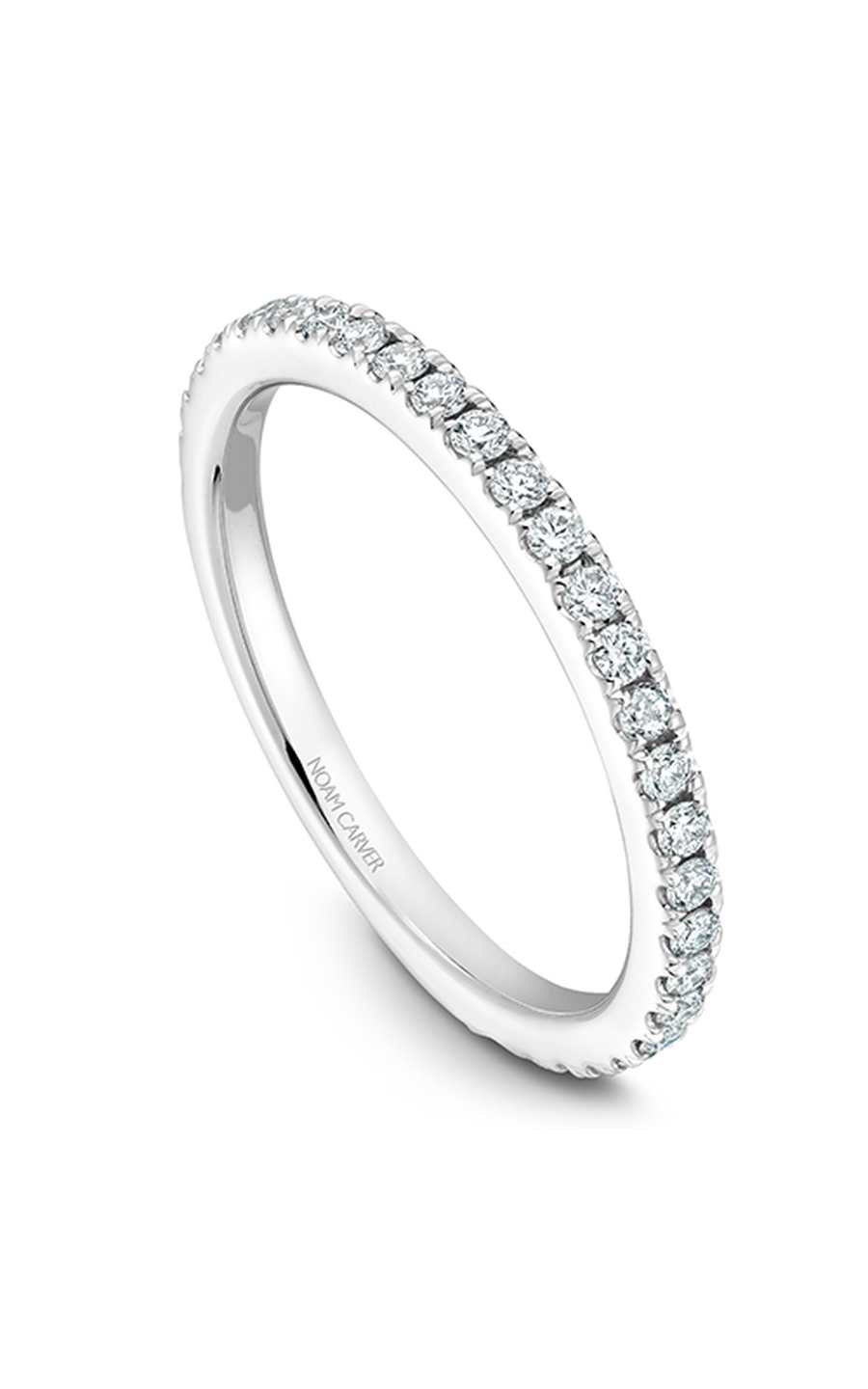 14K White Gold Stackables Round Wedding Band