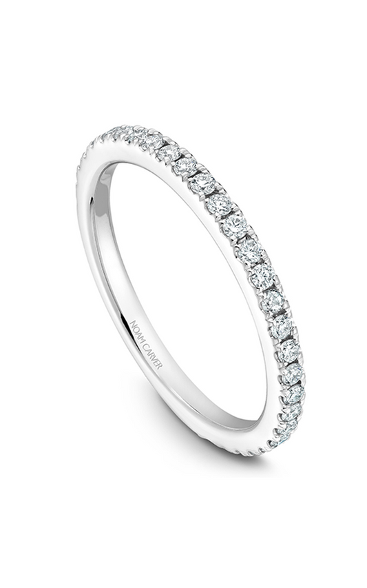 14K White Gold Stackables Round Wedding Band