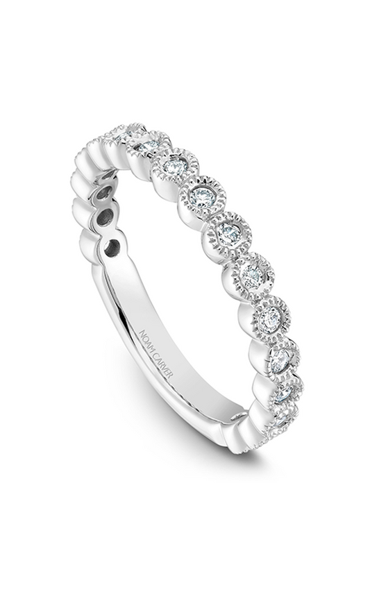 14K White Gold Stackables Round Wedding Band