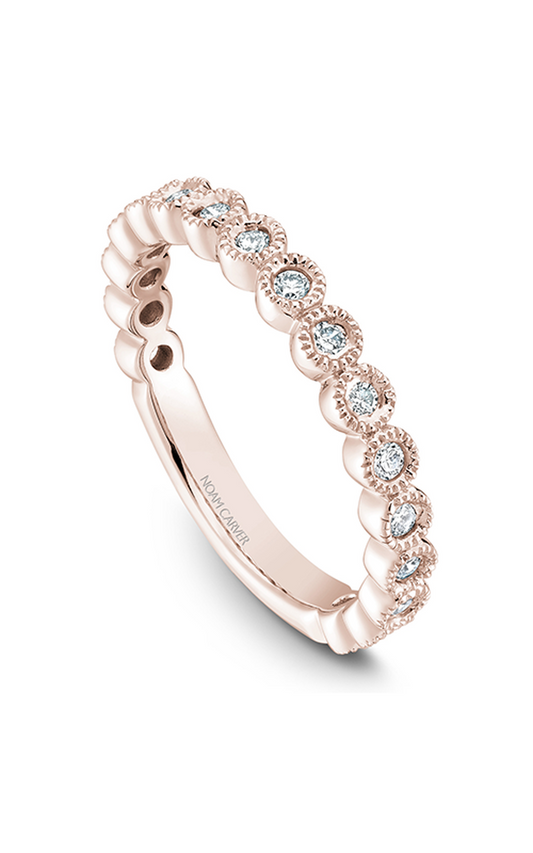 14K Rose Gold Stackables Round Wedding Band