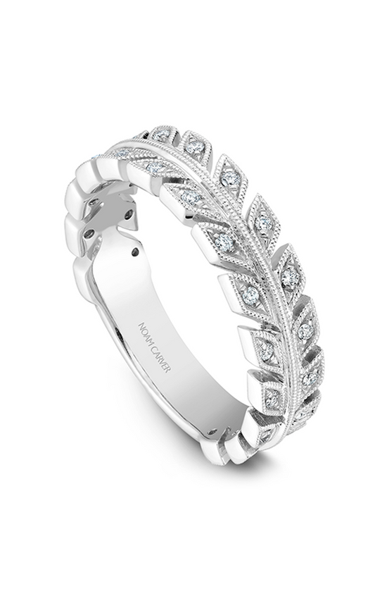 14K White Gold Stackables Round Wedding Band