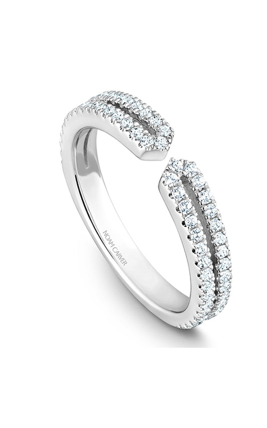 14K White Gold Stackables Round Wedding Band