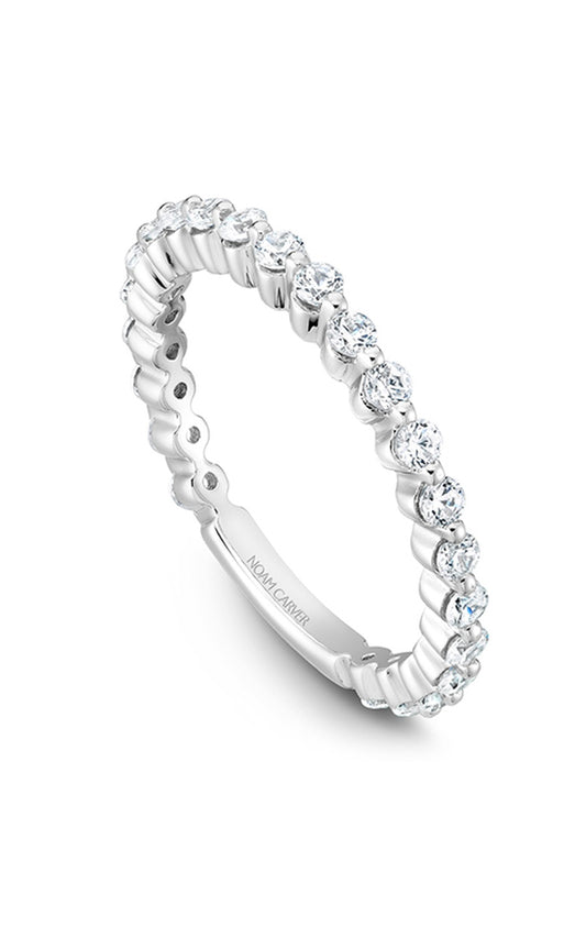 14K White Gold Stackables Round Wedding Band