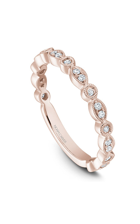 14K Rose Gold Stackables Round Wedding Band