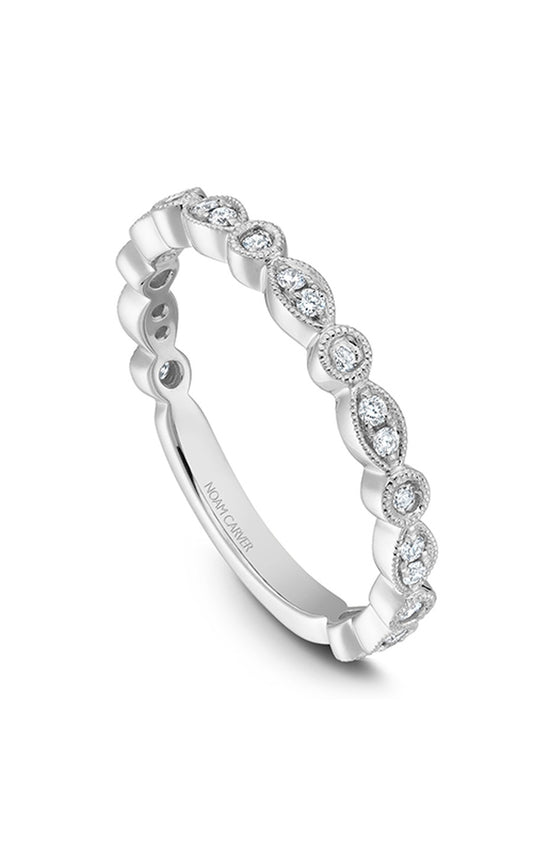 14K White Gold Stackables Round Wedding Band