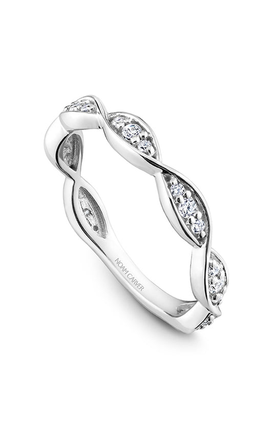 14K White Gold Stackables Round Wedding Band