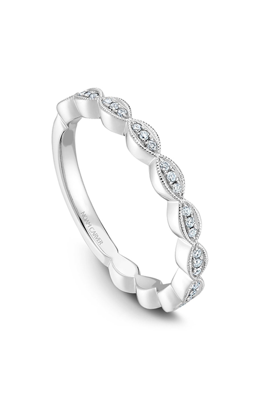 18K White Gold Stackables Round Wedding Band