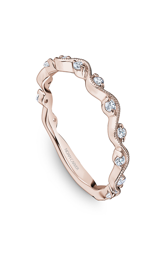 14K Rose Gold Stackables Round Wedding Band