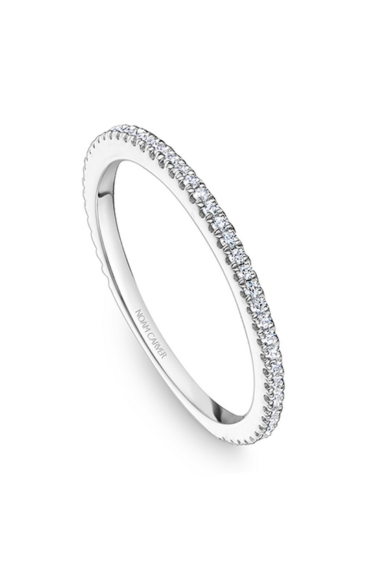 18K White Gold Stackables Round Wedding Band