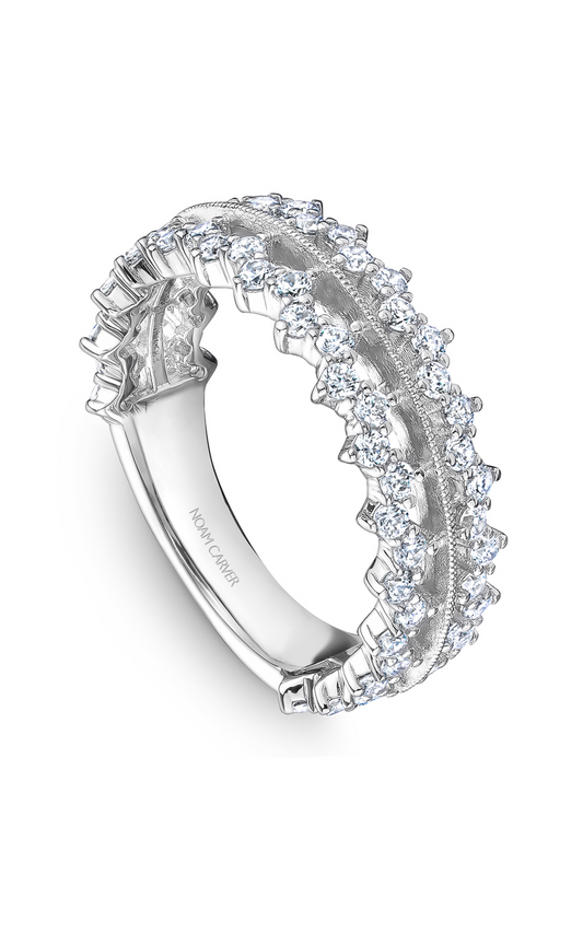 18K White Gold Stackables Round Wedding Band