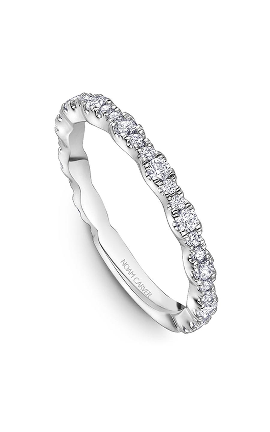 18K White Gold Stackables Round Wedding Band