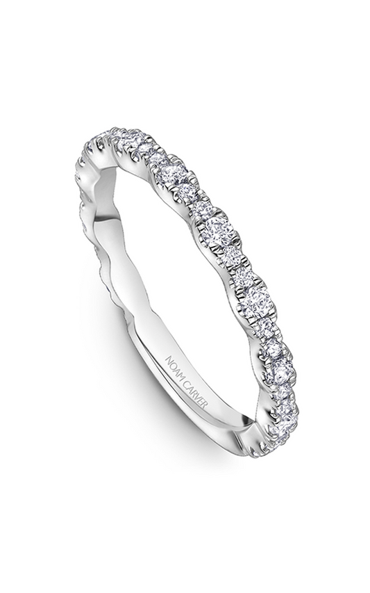 18K White Gold Stackables Round Wedding Band