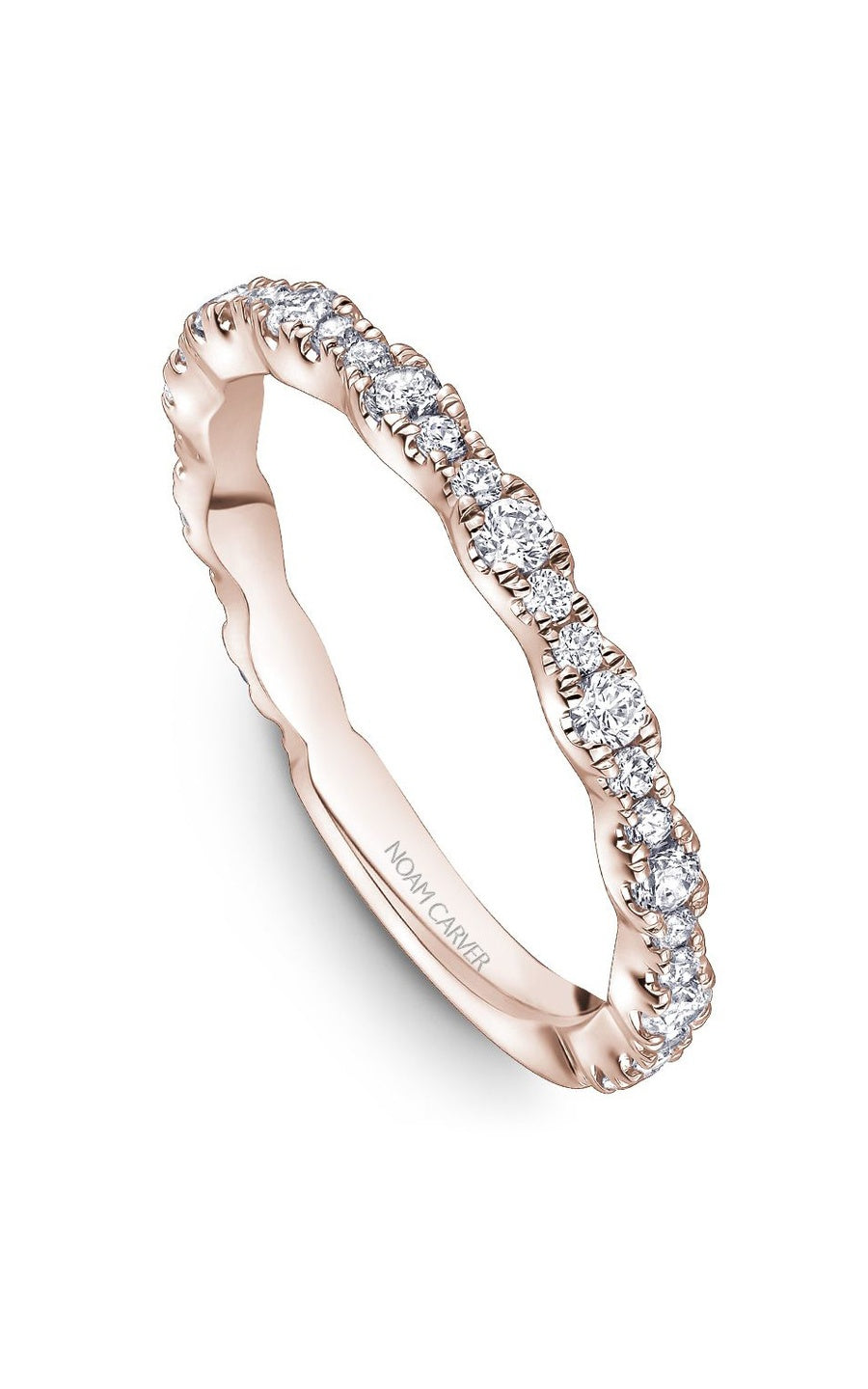 14K Rose Gold Stackables Round Wedding Band