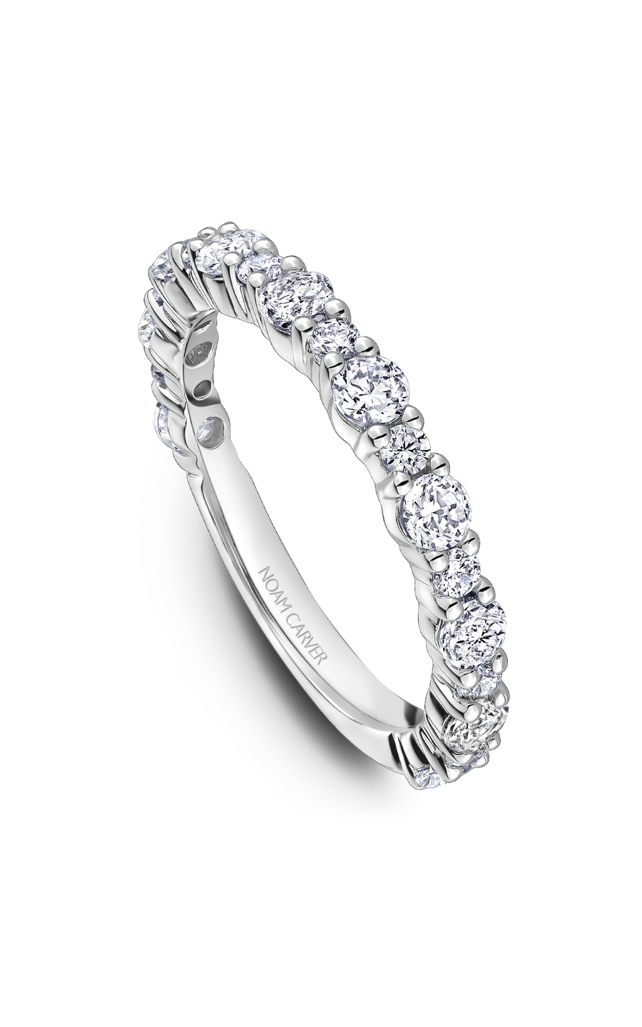 18K White Gold Stackables Round Wedding Band