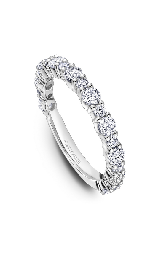 18K White Gold Stackables Round Wedding Band