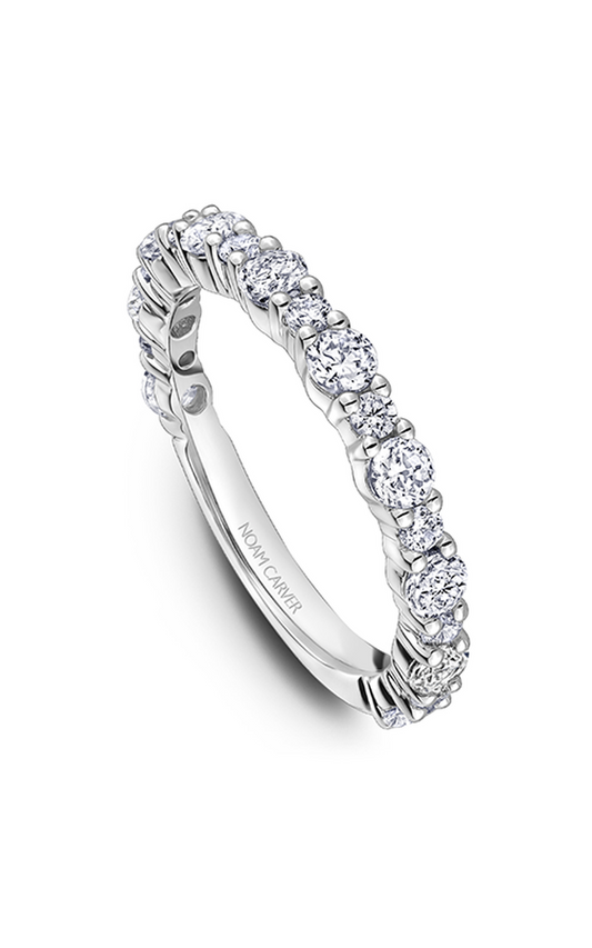 14K White Gold Stackables Round Wedding Band