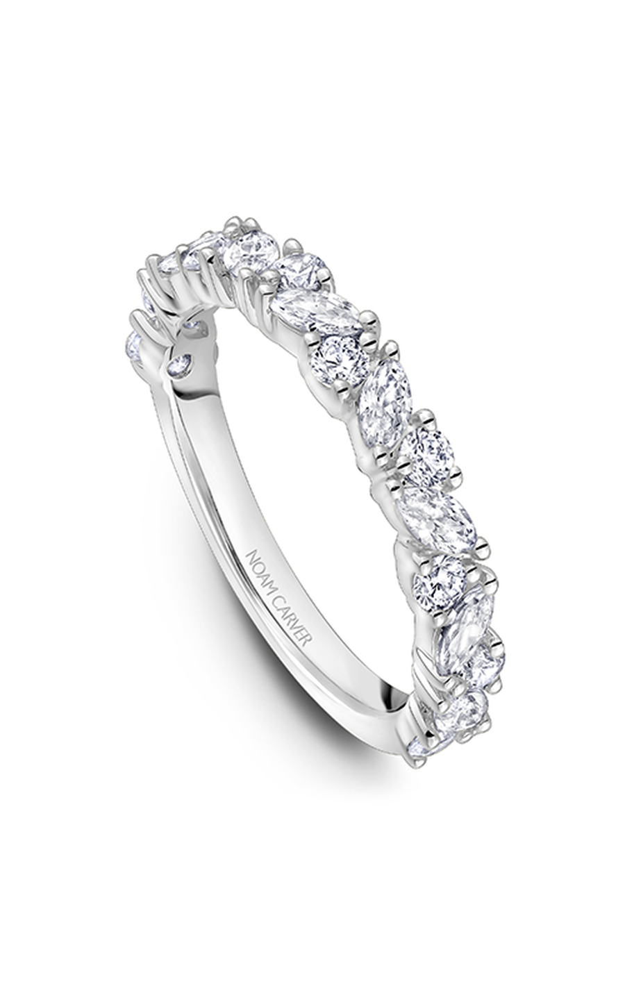 18K White Gold Stackables Round Wedding Band