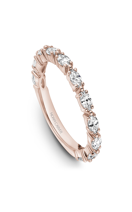 14K Rose Gold Stackables Round Wedding Band